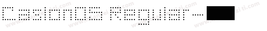 CaslonOS Regular字体转换